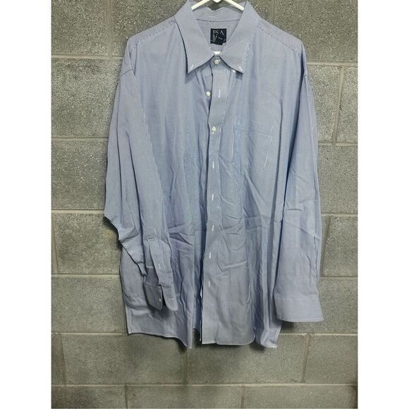 Jos. A Bank Travelers Collection Men's Pinstripe Button Up Shirt Size 18 1/2-35 - Picture 1 of 3